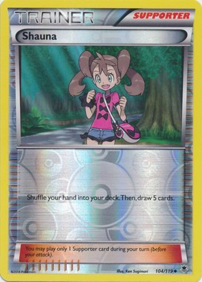 Shauna - 104/119 - Uncommon - Reverse Holo NM, English Pokemon Phantom Forces