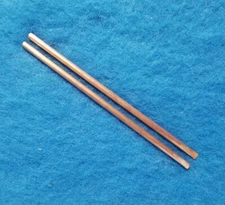 Two (2) 99.99% Pure Copper Rods, Tapered End for Colloidal Generator, 3/16" x 7"
