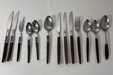Ekco Canoe Muffin Handles 13 Piece Eterna & LaJoya Silverware Flatware