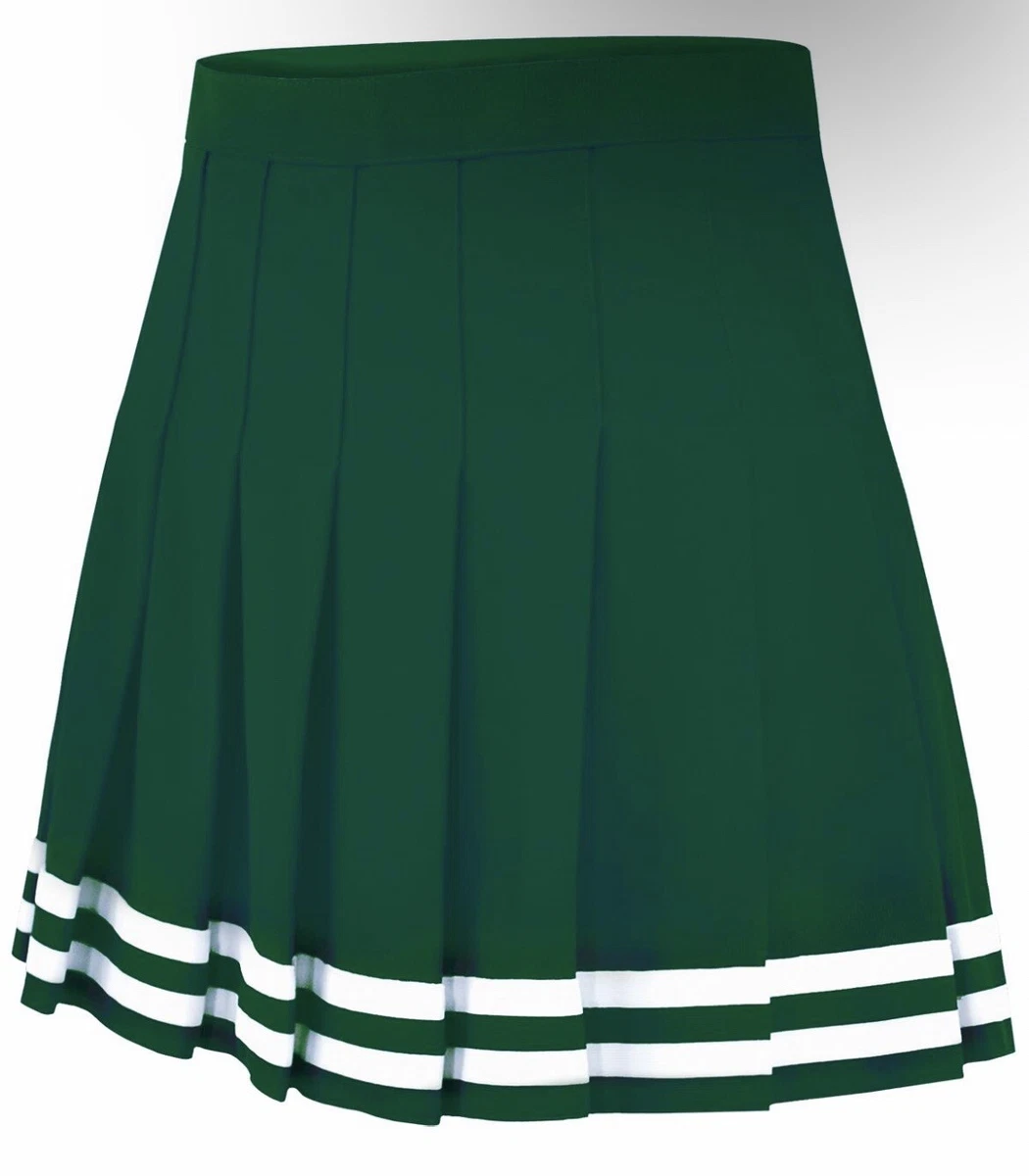 White pleated cheerleader shop skirt