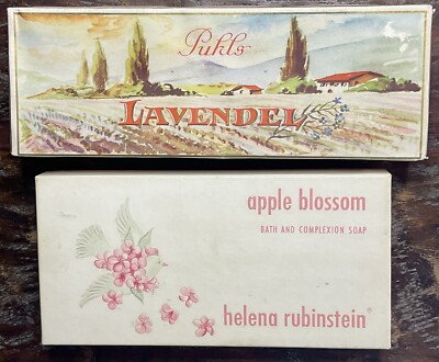 Vintage Helena Rubinstein Apple Blossom Bath & Complexion Soap & Puhls Gift Soap