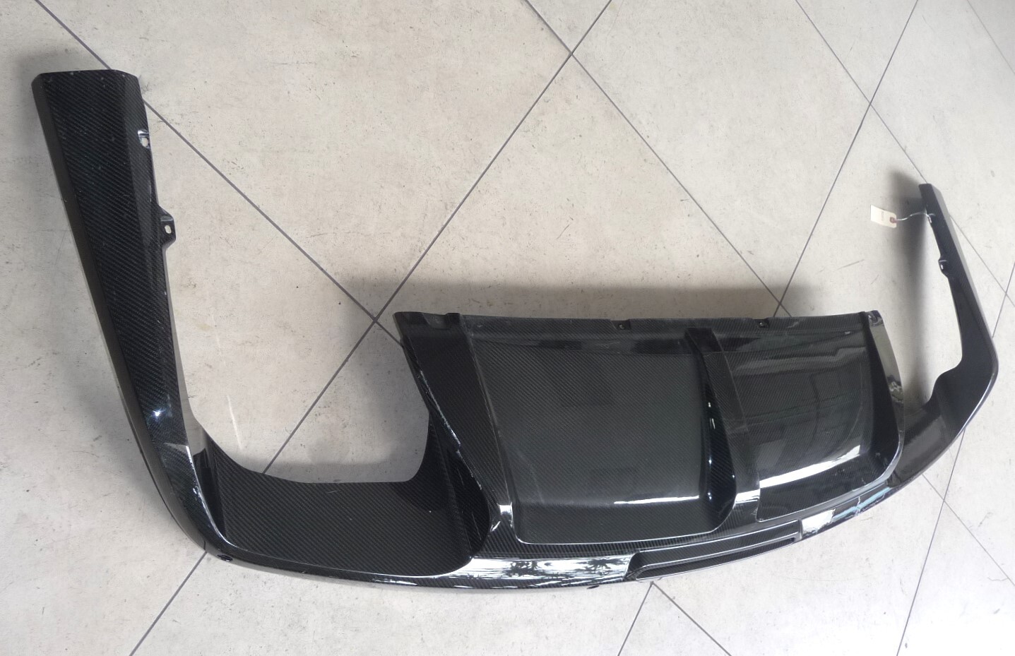 16-18 Bentley Bentayga W12 Rear Bumper Lower Spoiler Carbon 36A071611G OEM