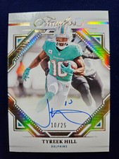 🌟 2022 Panini Flawless AUTO GOLD Tyreek Hill JERSEY#10/25 1st Miami Dolphin