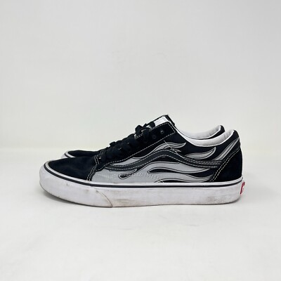Vans Old Skool Reflective Black Flames Skateboarding Shoes  display picture 1
