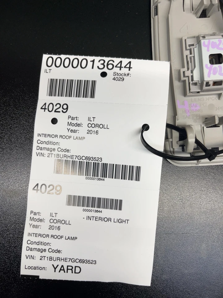 ✅ Toyota Corolla 2016 lámpara de techo OEM Foto 3 de 3