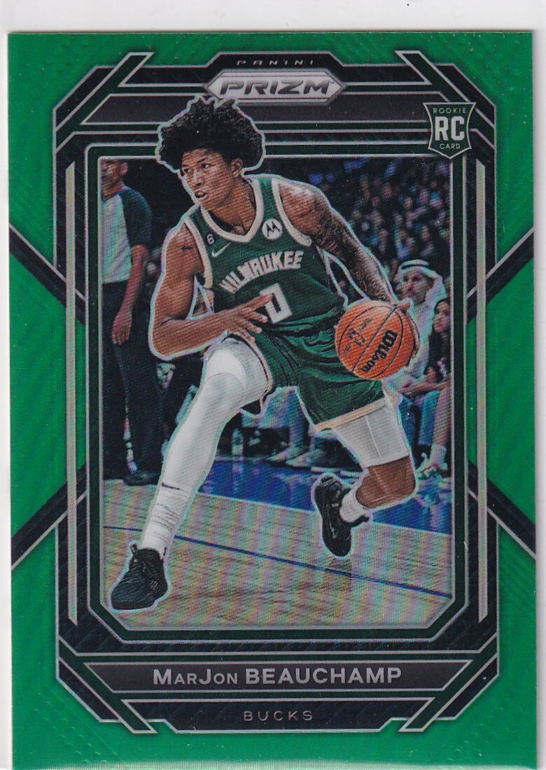 2022-23 Panini Prizm - MarJon Beauchamp #268 Green Prizm (RC)