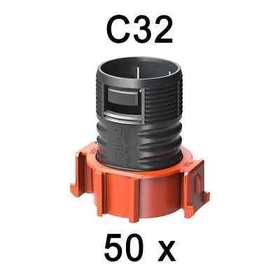 PRIMO Elektroinstallation End- und Übergangstülle C32 P955-32-NK 50 Stück