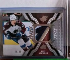 2021-22 SPx Rookie Jerseys Patch #RJAN Alex Newhook /35 RC