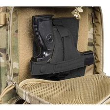Tactical Concealed Hook&Loop Handgun Holster Pouch for Vehicle Desk Backpack