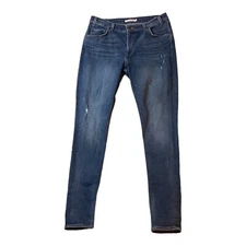 Levis 721 Vintage High Rise Skinny Blue Denim Jeans Size 32 Stretch