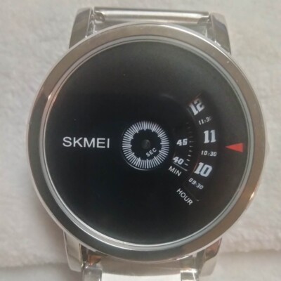 SKMEI 1260 Water Resistant  Fashion Unique Rotating Time Display Quartz Watch 