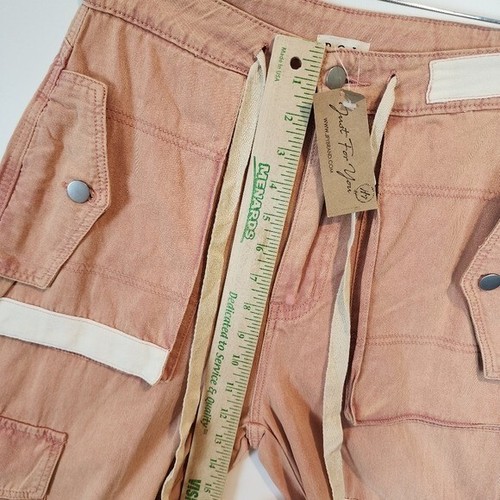 POL NEW Twill Baggy Cargo Pants Guava Pink Orange Grunge Barrel Leg Joggers sz S - Picture 10 of 11