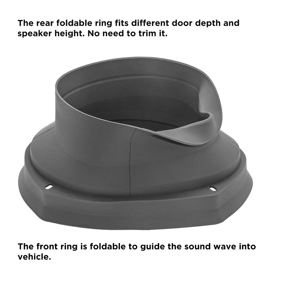 Kits deflectores de altavoces de coche de silicona plegable Recoil SPB69-DM 6X9”, un par Foto 2 de 4