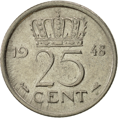 【coin】2枚セット Netherlands Coin 25 Cents | Queen Wilhelmina | 1948 | eBay