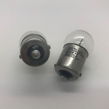 Image of 2 x 244 6v 10w BA15S 6 Volt Motorbike Motorcycle Scooter Classic Car Bulbs