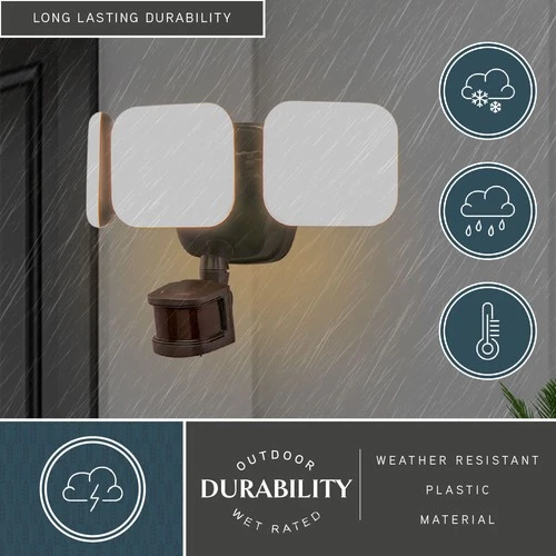 Vaxcel Lighting T0615 Theta 3 Light 14"W LED Outdoor Flood Light - Bronze - Picture 11 of 12