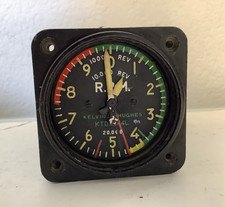 Kelvin Hughes Aircraft Tachometer Indicator RPM Gauge 20,000RPM P/N 552032