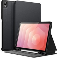 Slim Folio Stand Case for Samsung Galaxy Tab S11 with S Pen Holder, Black