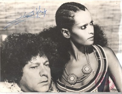ERITREAN FORMER ACTRESS ZEUDI ARAYA, RARE SIGNED VINTAGE PHOTO