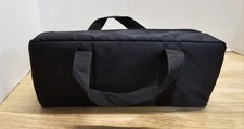 Black Nylon Zippered Audio Cassette Storage Soft Case 15 Cassettes, J 