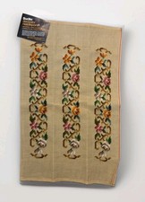 Vintage Bucilla Decorator Needlepoint Floral Canvas 15x23 Design 29957