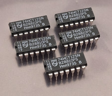 ( 5 PCS ) 74HCT125N Philips High-Speed CMOS Logic Three-State Quad Buffer   NOS