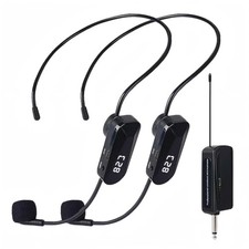 Wireless Microphone System for 2 People,160ft Range, 2.4G Dual Wireless WF-02