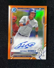 2021 Topps Bowman Chrome Orange #CPA-AGO ANtonio Gomez 1st Auto 25/25 Yankees HD