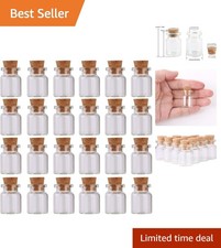 Tiny 5ml Glass Vials with Cork Stoppers - 24 Pack for Creative DIY Projects