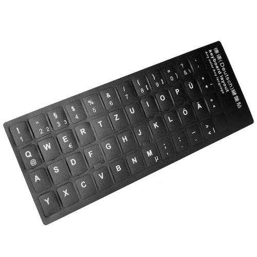 German Keyboard Sticker Replacement Keyboard Sticker For Desktop Computer La NEW - Afbeelding 5 van 12
