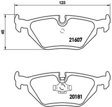 Bremsbelagsatz Scheibenbremse PRIME BREMBO P 06 013 für BMW E36 WIESMANN Z3 Z1