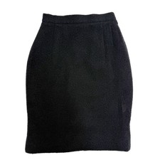 Valentino Boutique Vintage Women Pencil Skirt 6 Black Zip Corporate Italy 80/90s