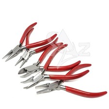 5pcs JEWELERS PLIERS SET JEWELRY MAKING BEADING WIRE WRAPPING HOBBY 5" PLIER US