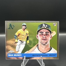 2025 Topps Chrome Platinum Max Muncy Rookie RC Card #285 Oakland Athletics