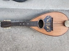 Antique Vintage Mandolin 19th / 20th Century with Inlays, Two Tone Bowl AS FOUND
