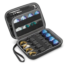 USA GEAR Hard Shell Dart Case - Dart Holder for 8 Darts and Accessories