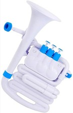 Nuvo jHorn Brass Training Instrument - Bb  C Tuning - BLUE AND WHITE