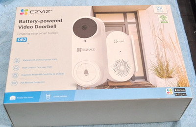 EZVIZ DB2 Akku 2K Video Türklingel + Glockenspiel Ultra Wide FOV & N-Vision - A++++