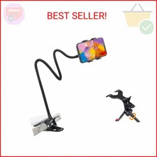 Kdyxvhy Gooseneck Phone Holder for Desk,Clip On Phone Holder for Bed,Flexible Lo