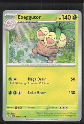 2025 Scarlet & Violet Series - Prismatic Evolutions Exeggutor Uncommon #2