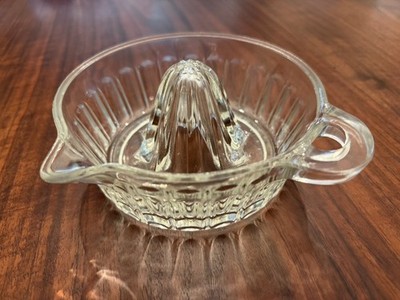 Vintage H.C. Fry Glass 1920's Juicer/Reamer Heavy Glass, Handle, Spout USA!