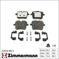 Zimmermann 22039.180.2 Bremsbelagsatz FüR BMW 5 7 8 X5 X6 X7 G14 F91 G15 F92