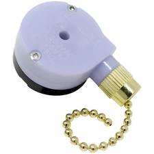 Zing Ear ZE-228S Ceiling Fan Pull Chain Switch Replacement 2 Speed 3 Wire Brass