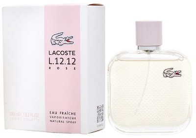 L.12.12 ROSE EAU FRAICHE * Lacoste 3.3 oz / 100 ml EDT Women Perfume Spray
