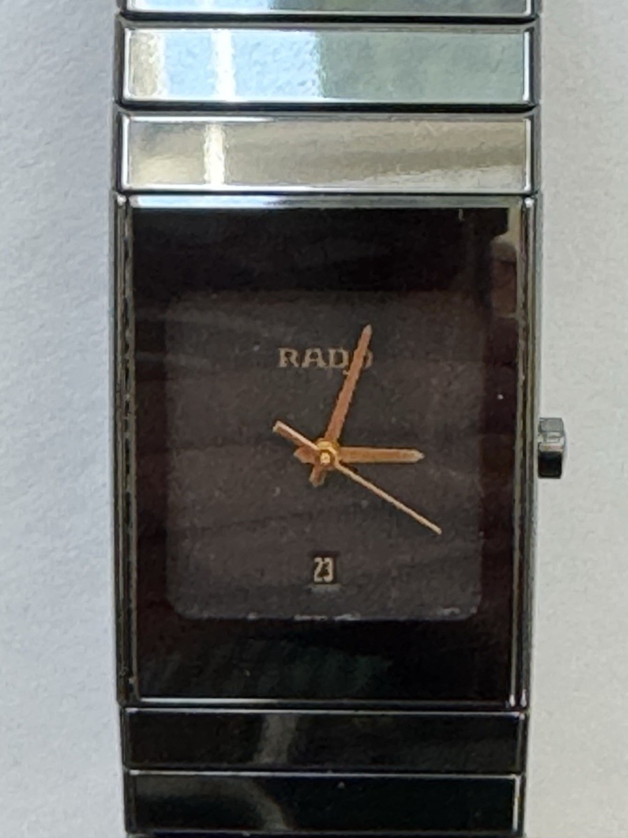 Rado Diastar Black Ceramic Quartz Watch 111.0348.3 30x23mm