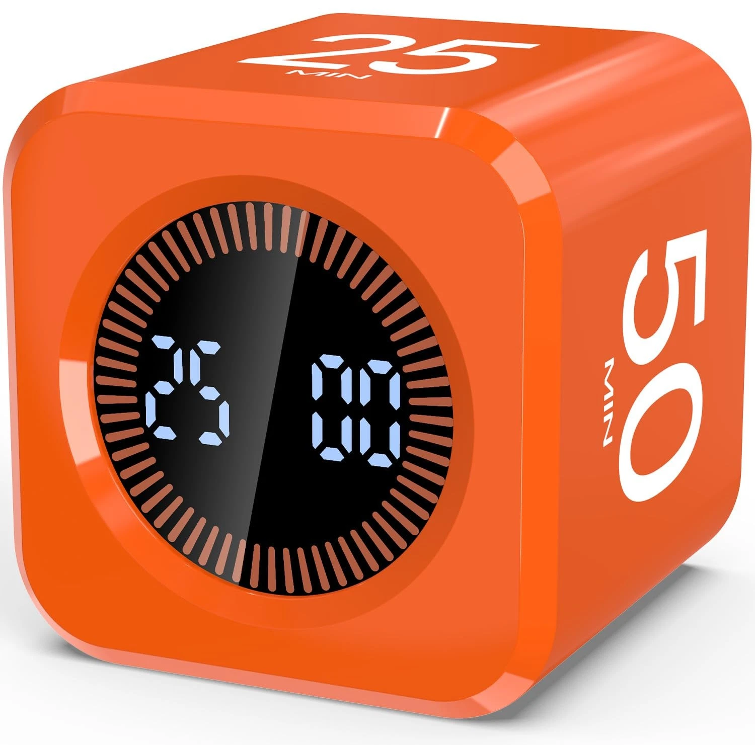 COWVTUJ Digital Pomodoro Timer Cube 5/10/25/50min, Visual Productivity Flip T...