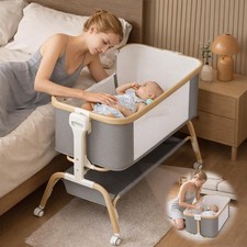 Rocking Baby Bassinet Bedside Sleeper Portable