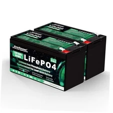  12V 8Ah Lifepo4 Battery 3000+ Deep Cycles 12V Lithium Battery 12V 8Ah (2 pack)