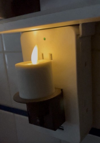 Luminara Nightlight Flameless Indoor LED Candle w/ Dusk Dawn Sensor - Warm Taupe
