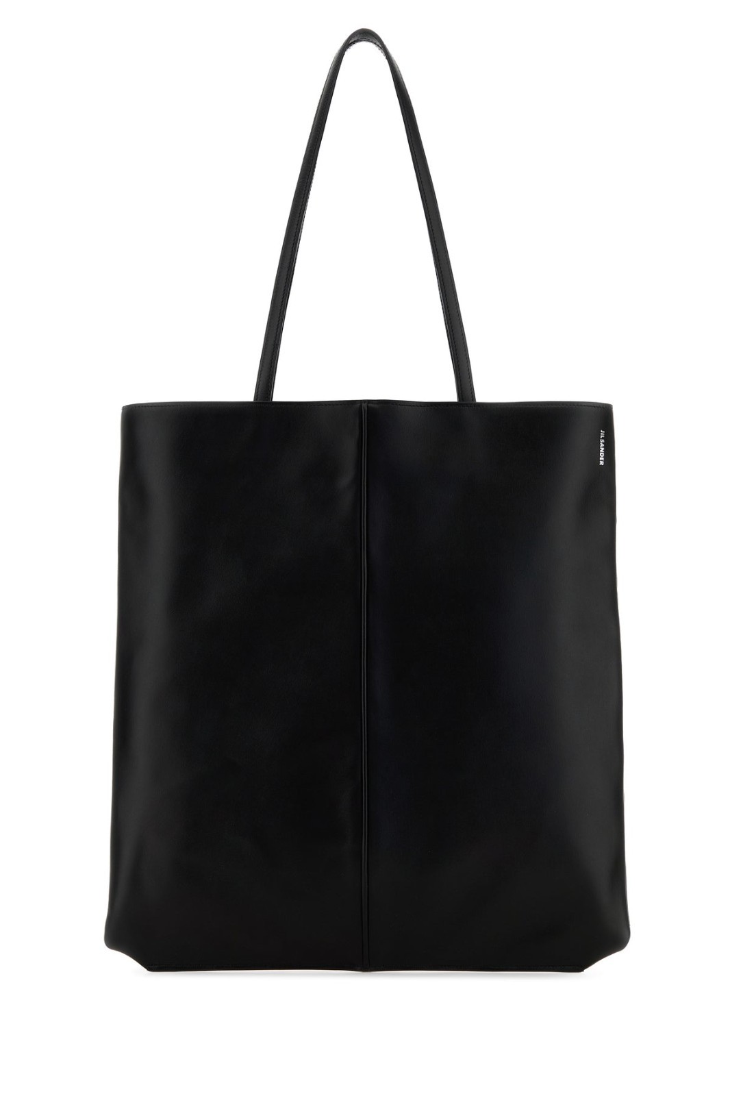 JIL SANDER Linea Black Leather Tote Bag New